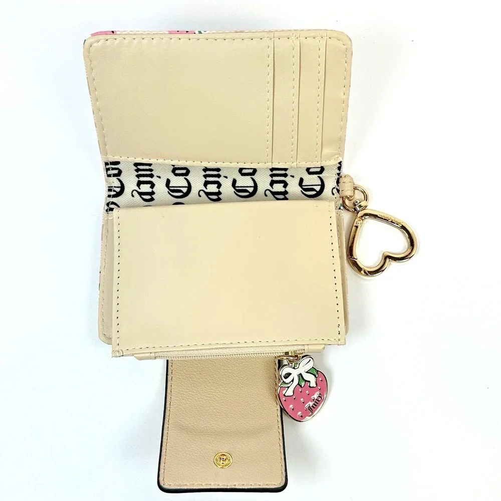 Juicy Couture Strawberry Wallet Keychain Card Holder Berry Sweet NWT